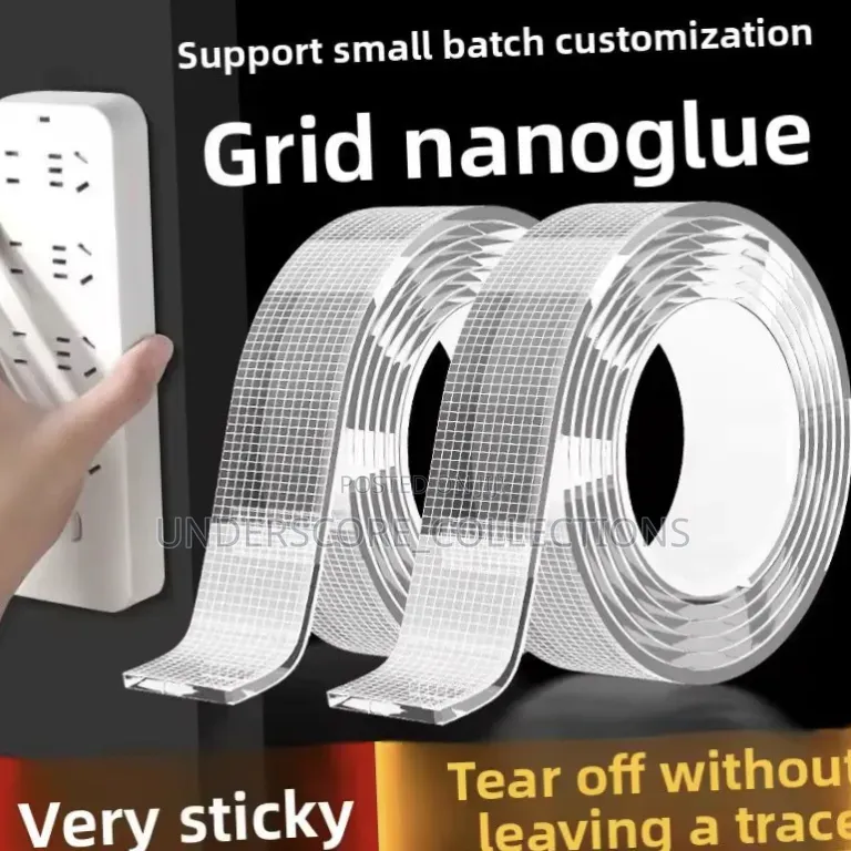 High-Viscosity Mesh Nano Double-Sided Tape Transparent3m Long and 5m