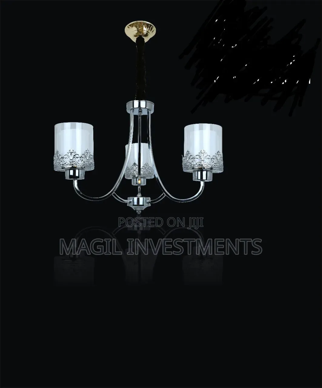 3 Arm Chandelier