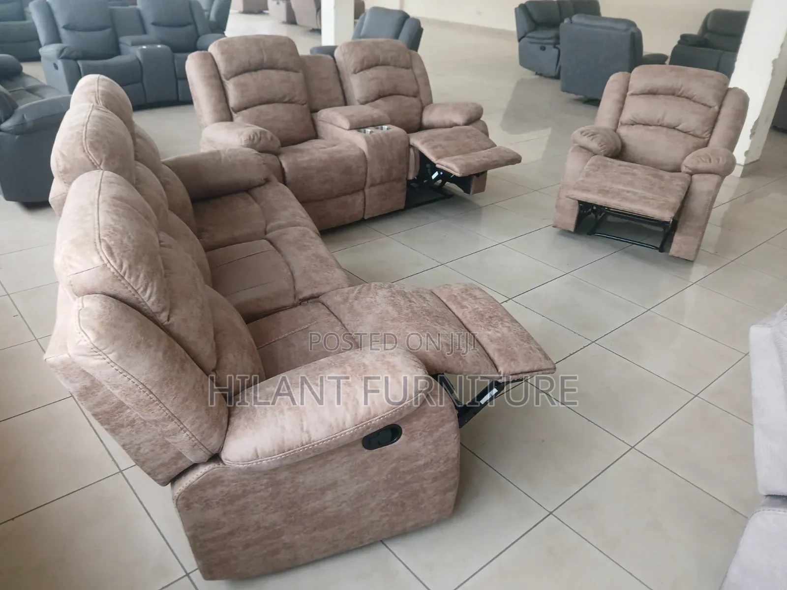 High-Comfort Luxury 6-Seater Recliner Sofa