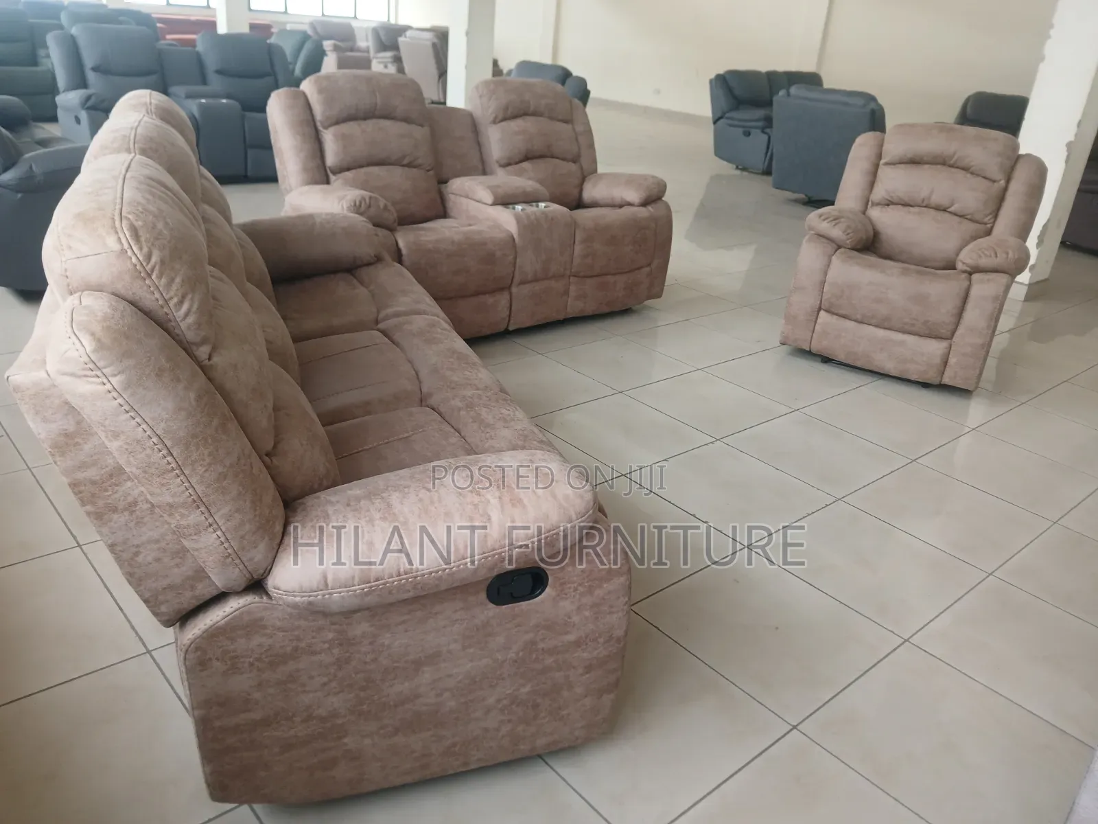 High-Comfort Luxury 6-Seater Recliner Sofa