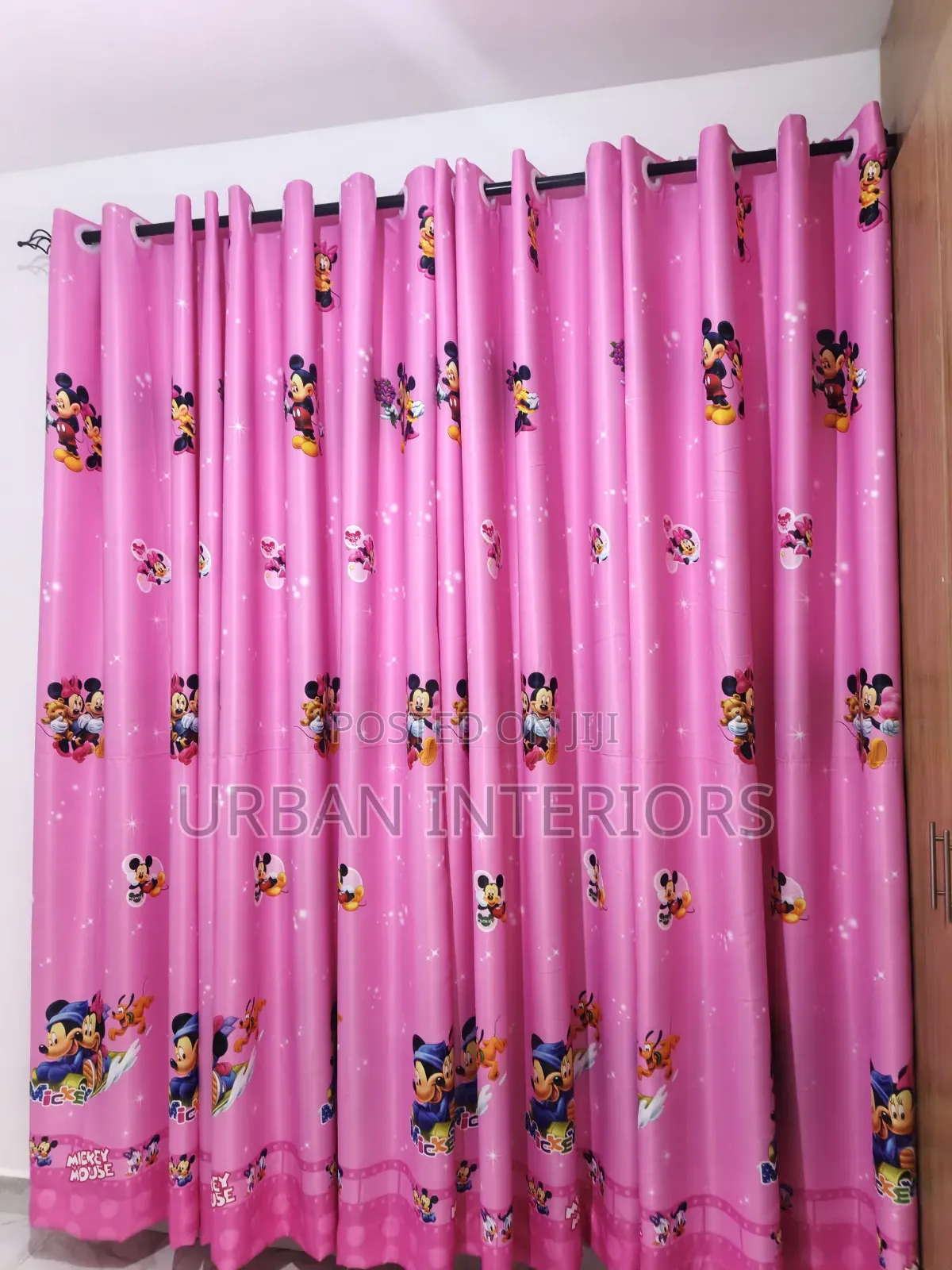 Cartoon Themed Pink Curtains Cartoon Themed Pink Curtains