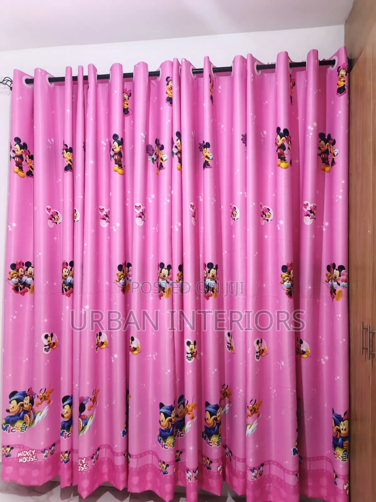 Cartoon Themed Pink Curtains Cartoon Themed Pink Curtains