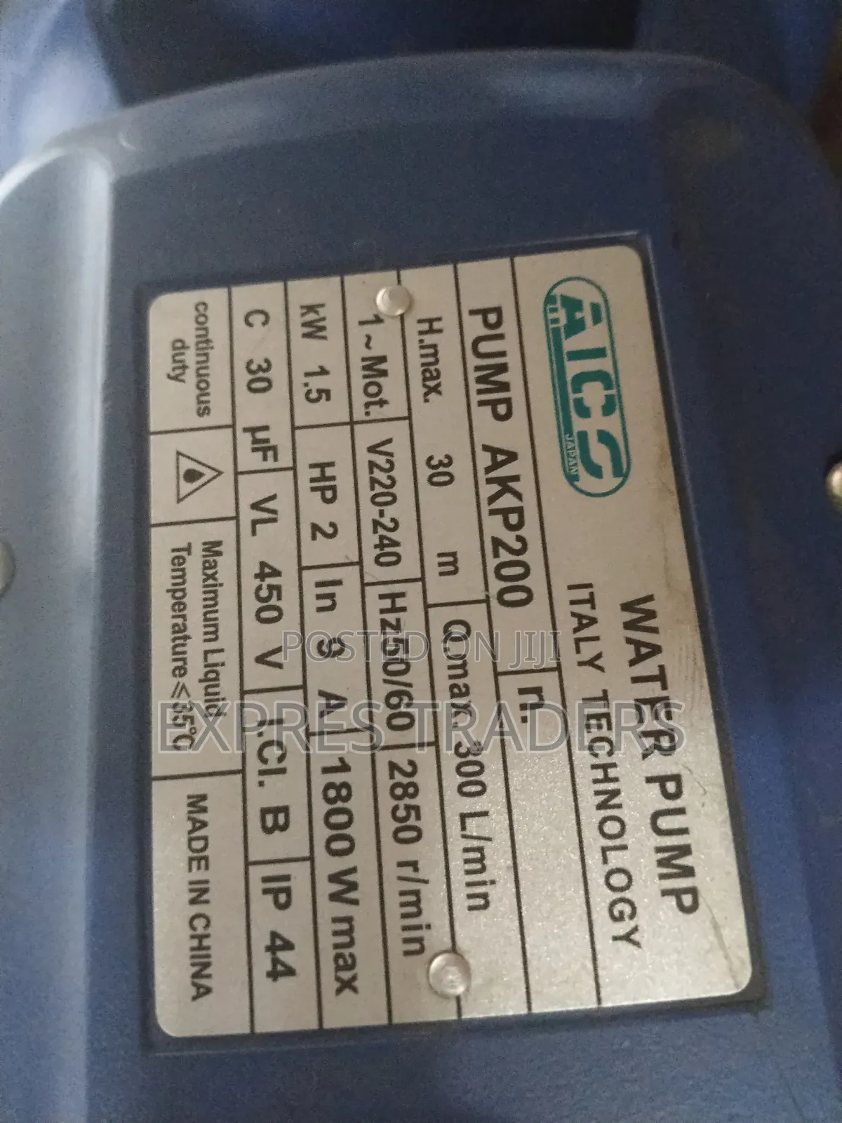 2 HP AICO Booster Water Pump-30 M
