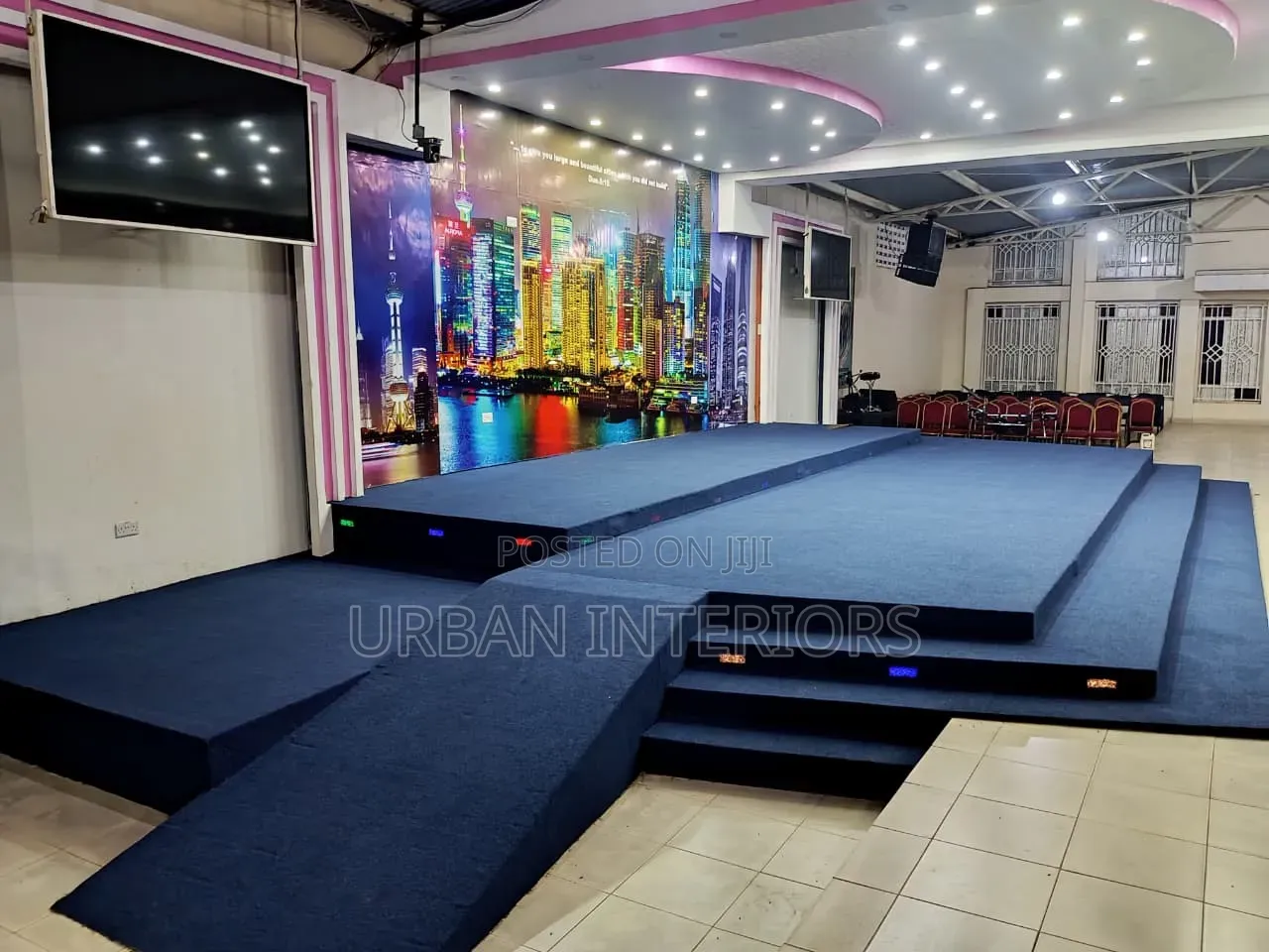 Blue Carpet Installation Blue Carpet Installation for Modern Churches