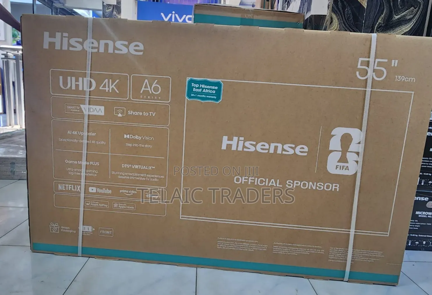 Hisense 55" Uhd A6 Smart Frameless [24+month Warranty