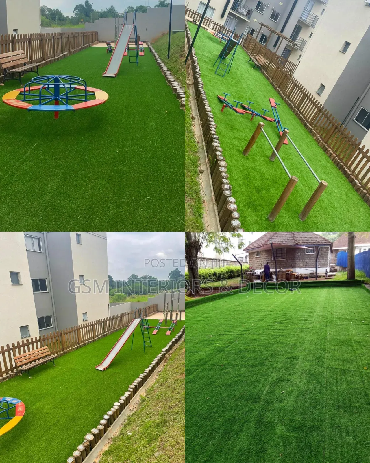 Artificial Green Grass Carpet Soft for Children and Pets