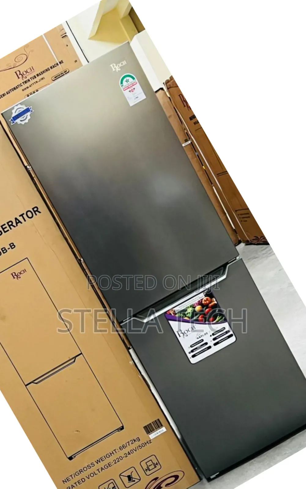 Roch No Frost ( *RFR-400DB-B *) Double Door Fridge