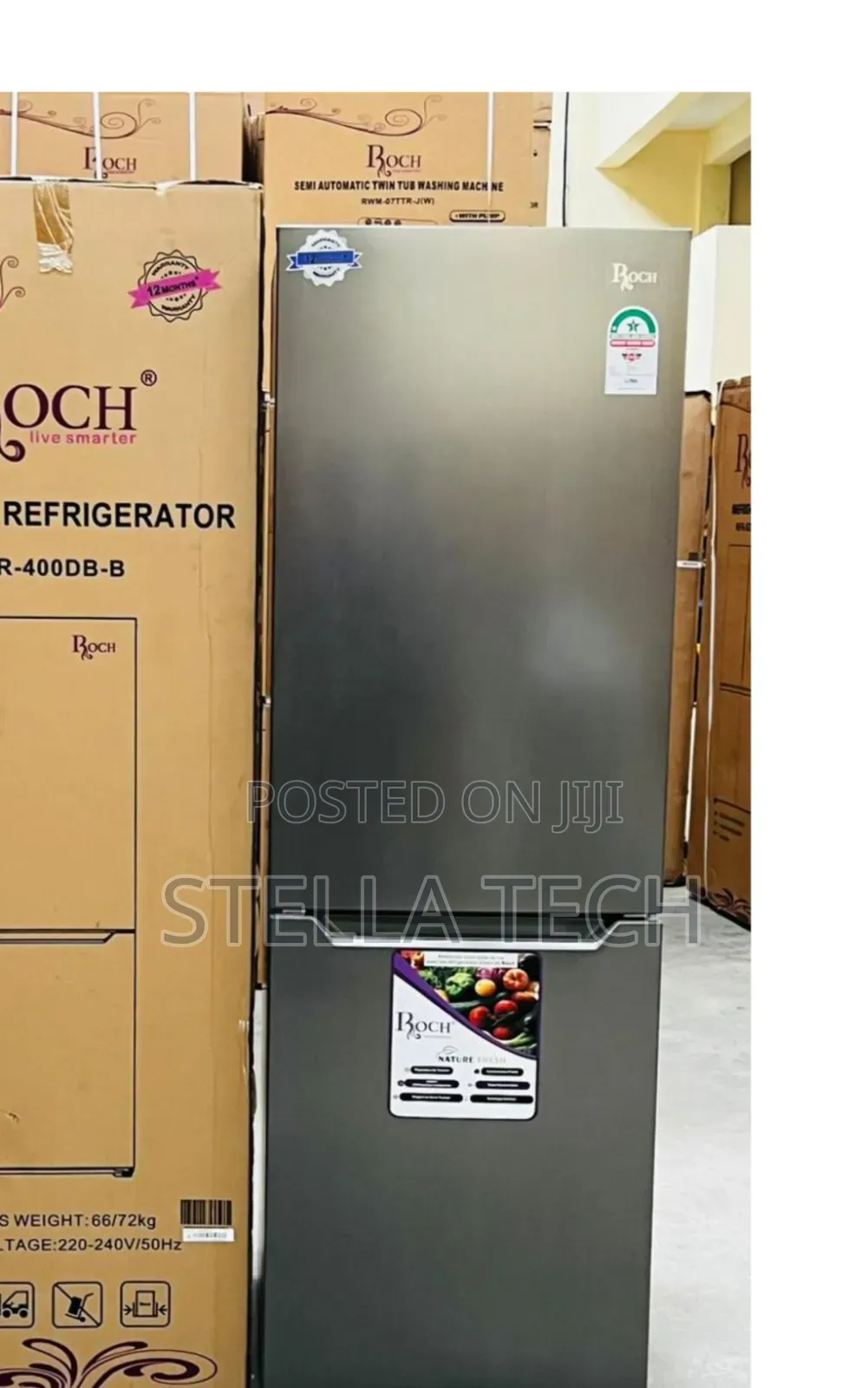 Roch No Frost ( *RFR-400DB-B *) Double Door Fridge