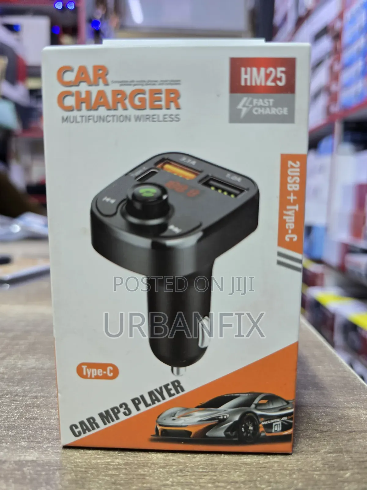 Universal Wireless Car Mp3 Player Modulator Charger With USBs and Type