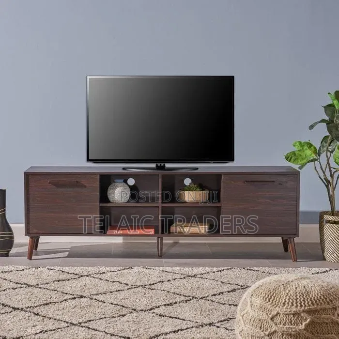 5ft TV Stand Dark Wall Nut Plus