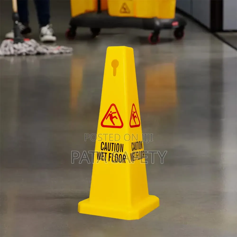 Wet Floor Safety Cone With View Caution Wet Floor 4 Sides