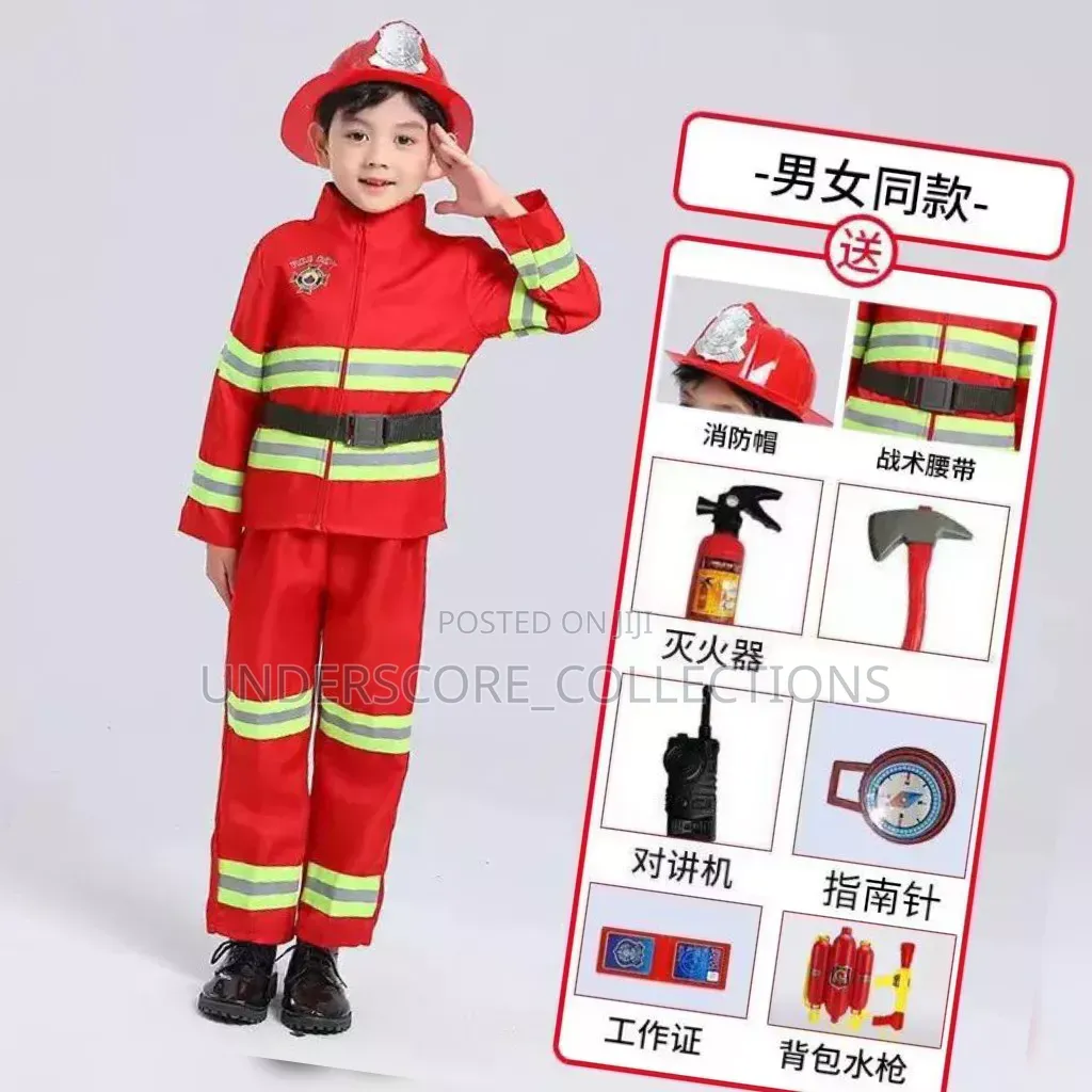 Professional Kids Fireman Cosplay Costumes