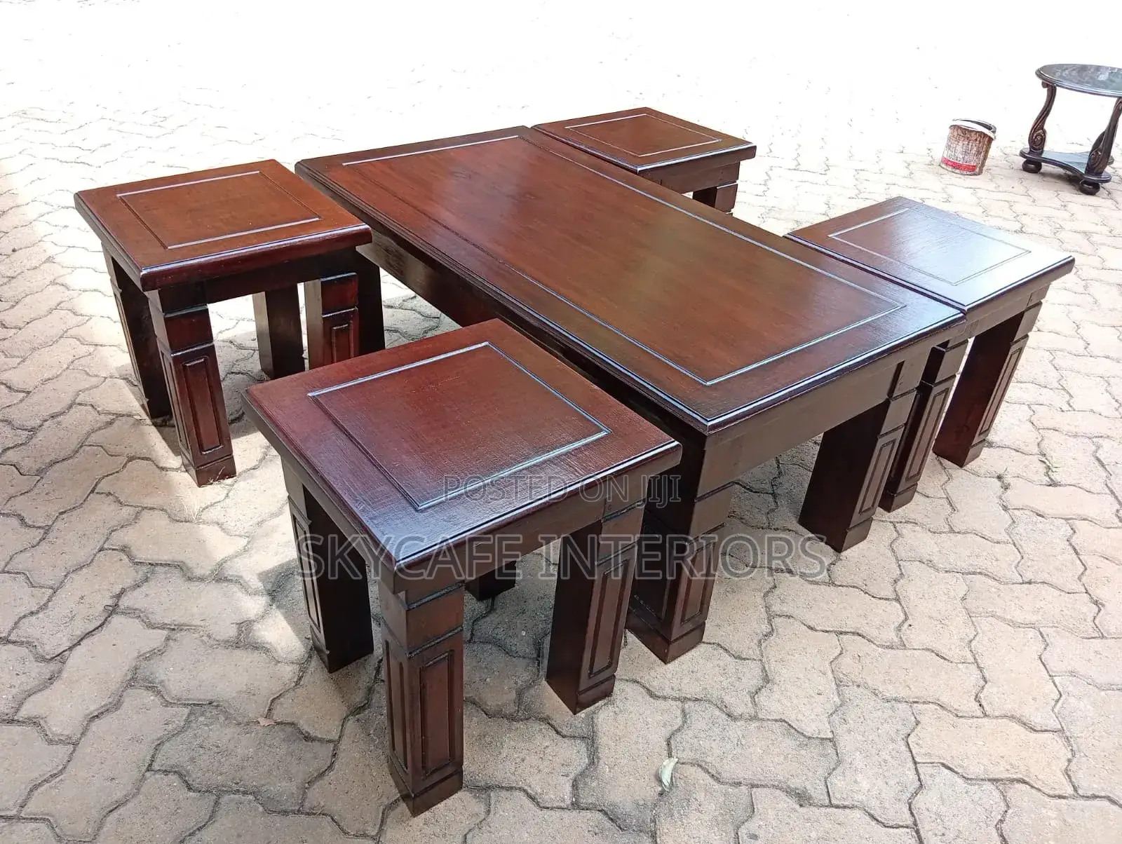 Mvule Hardwood Coffee Set