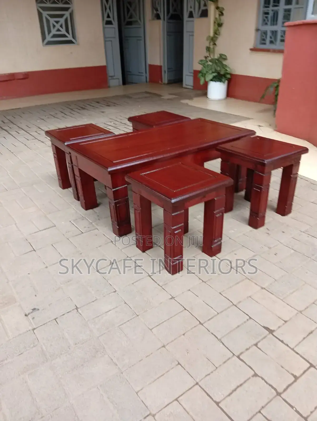 Mvule Hardwood Coffee Set