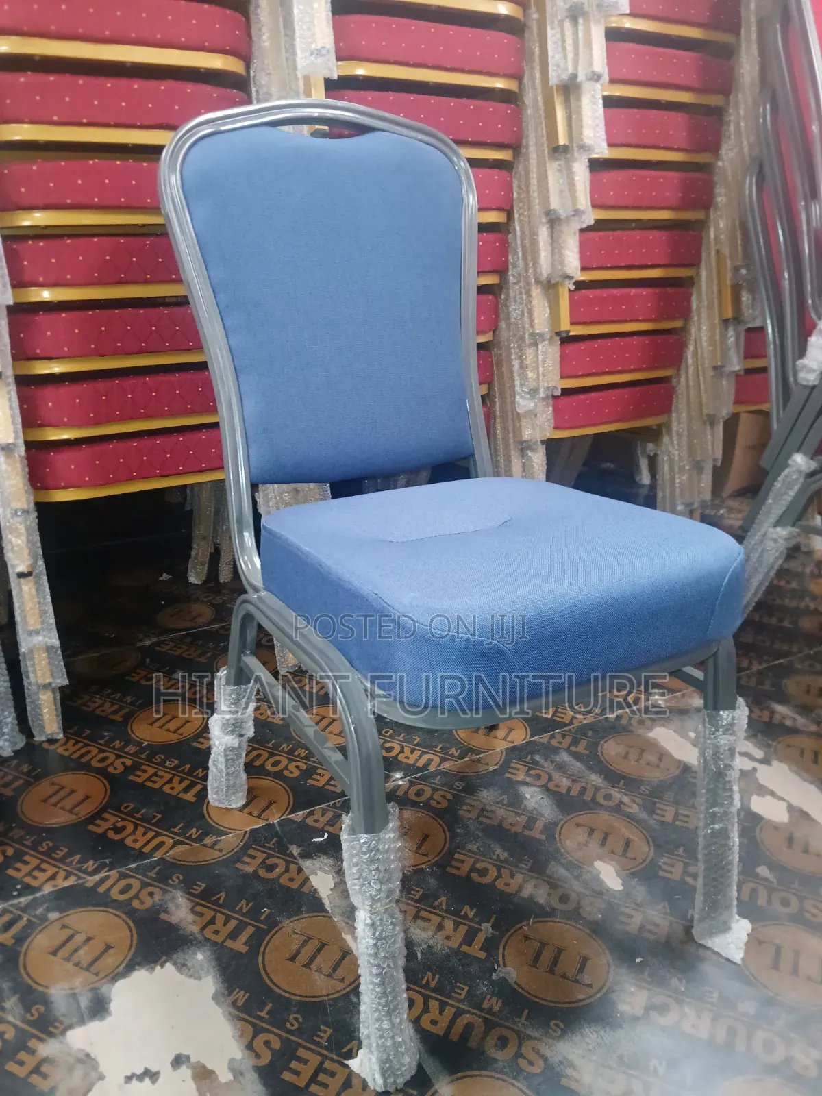Blue Fabric Banquet Chair – Heavy-Duty Conference Event Chair