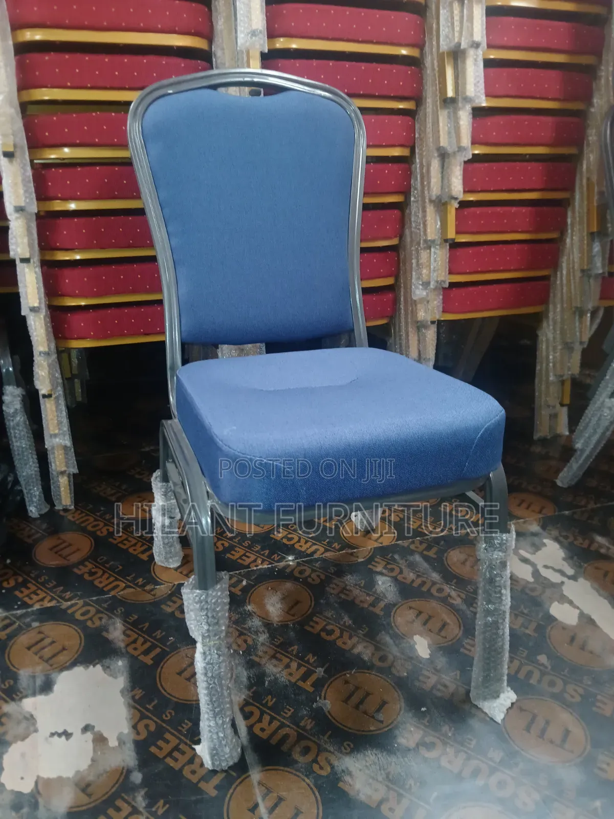 Blue Fabric Banquet Chair – Heavy-Duty Conference Event Chair