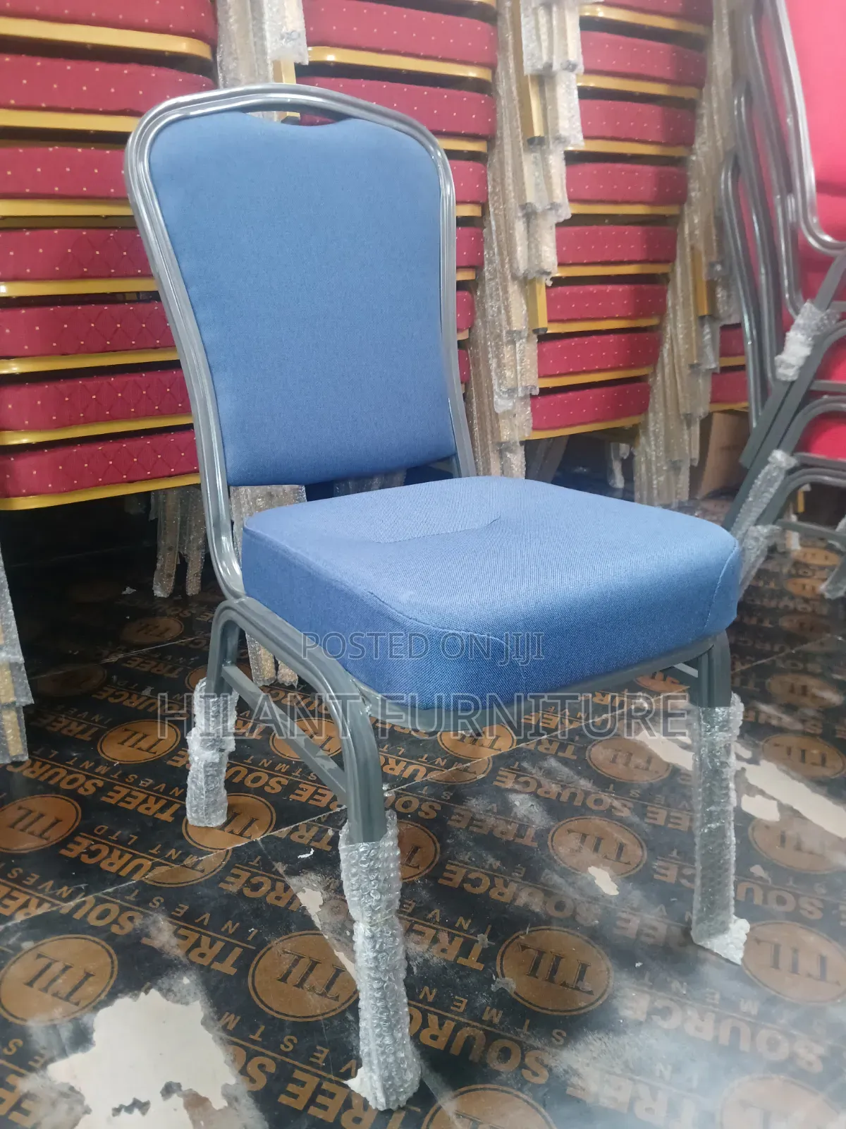 Blue Fabric Banquet Chair – Heavy-Duty Conference Event Chair