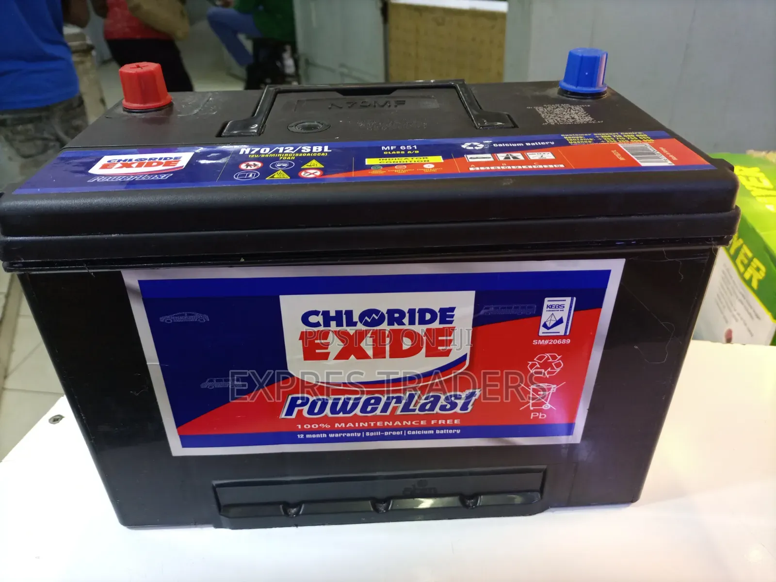 N 70 Chloride 3xide Car Battery