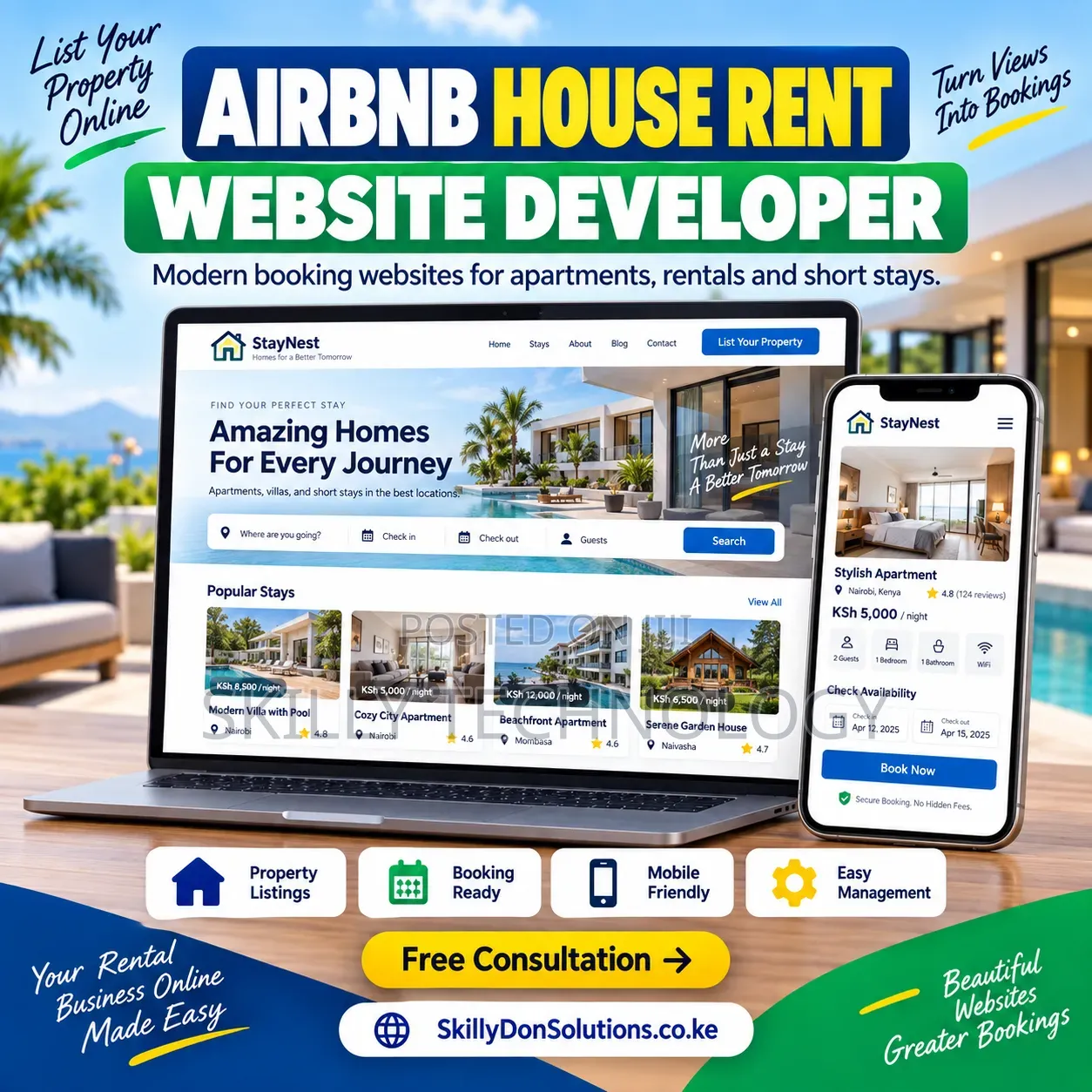 Air BNB House Rent Website Developer