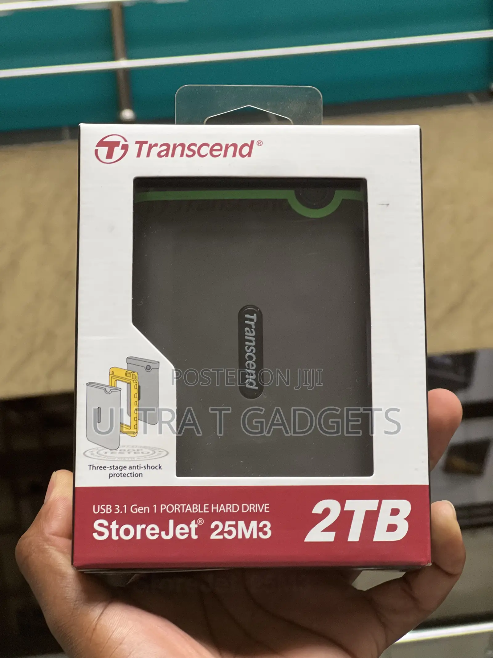 Transcend StoreJet 25M3 2TB Portable External Hard Drive – Brand New