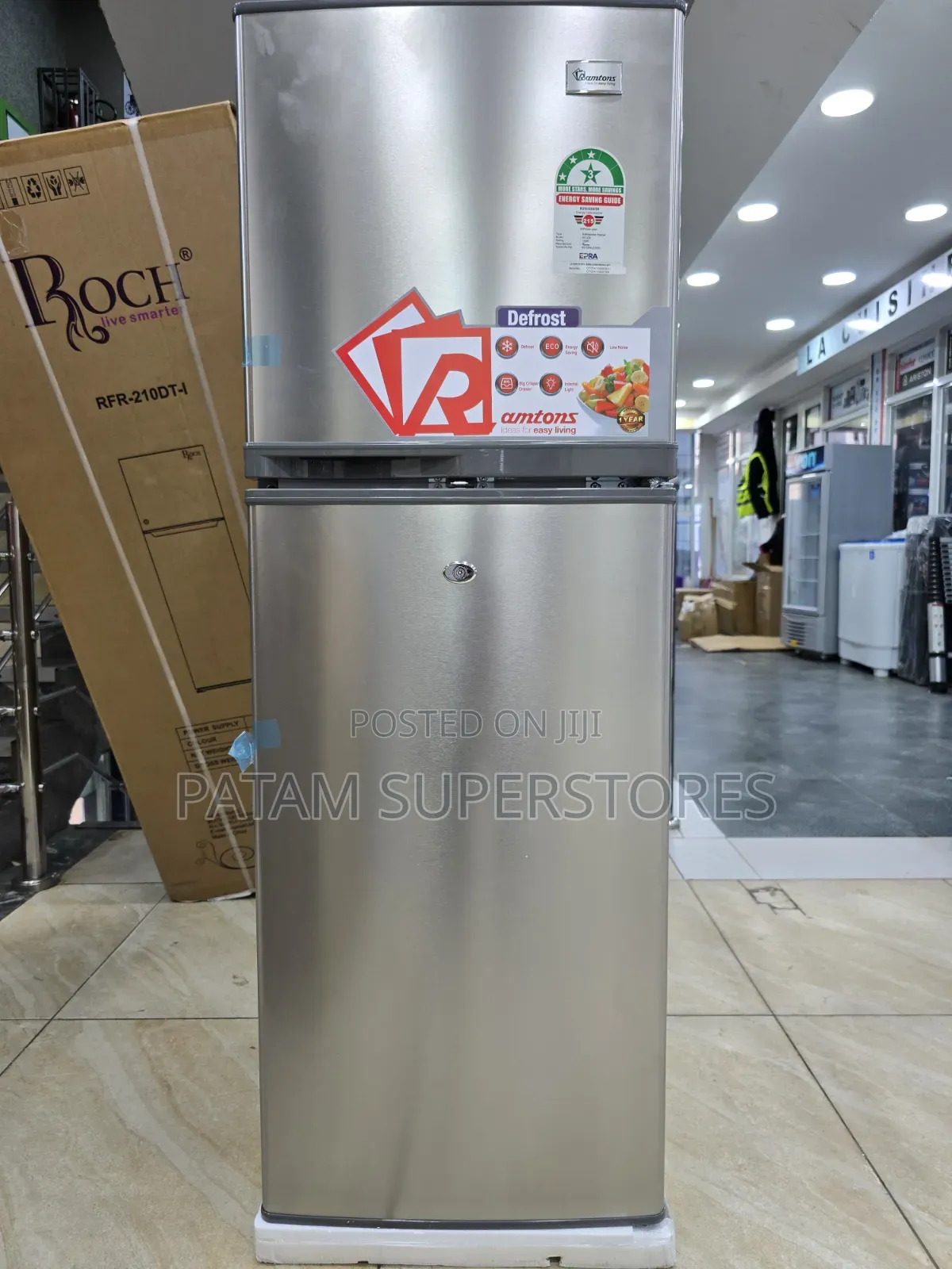 Ramtons 138ltrs Fridge, Frost Double Door Direct Cool