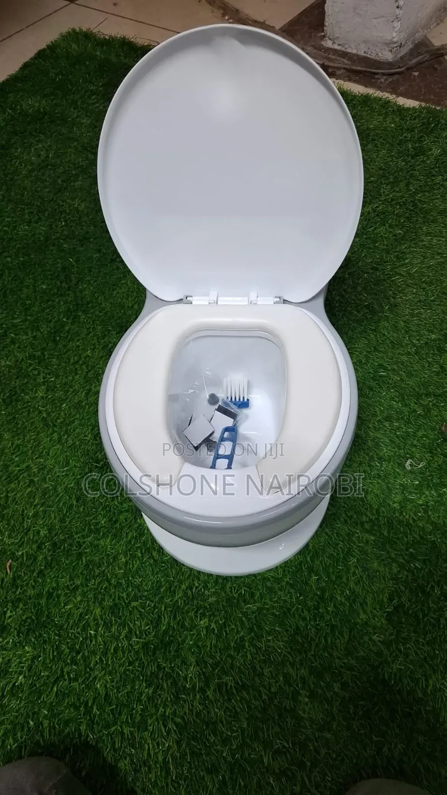 Portable Folding Toilet With Adjustable Seat Lid