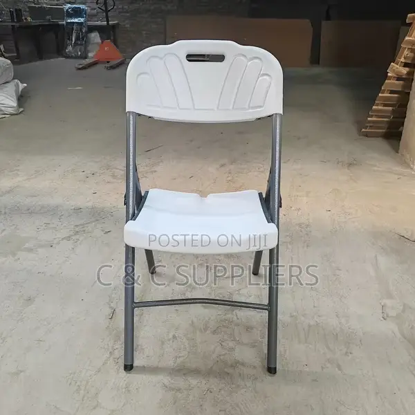 White Folding Plastic Computer Chair
