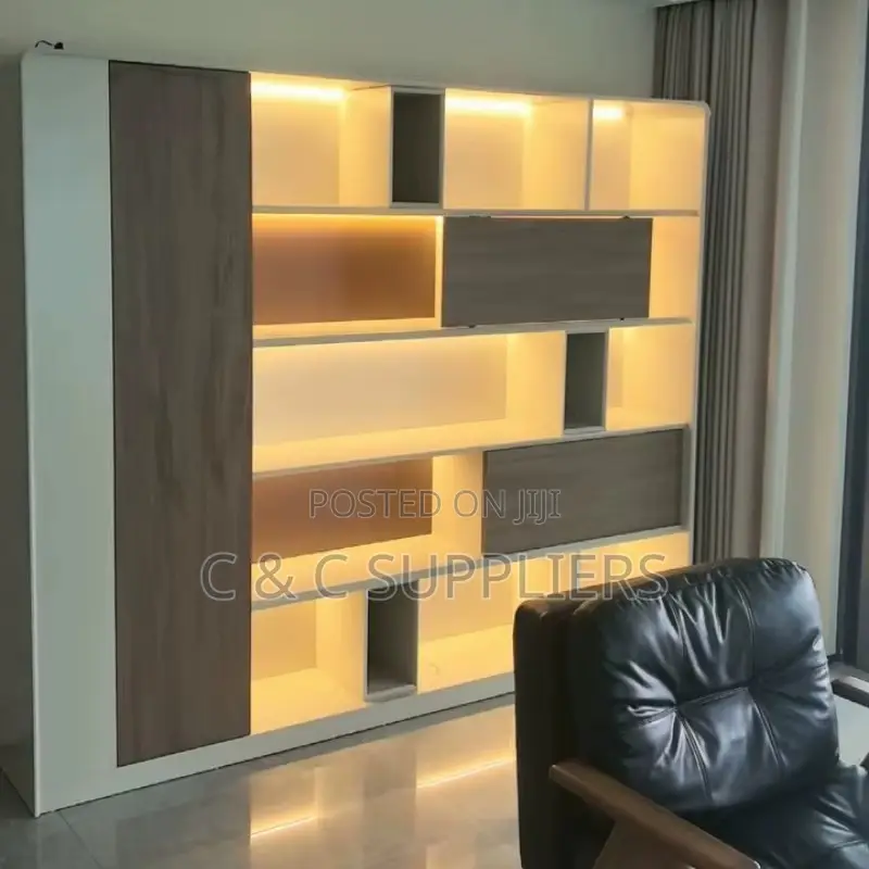 Executive Modern Wall Bookcase.