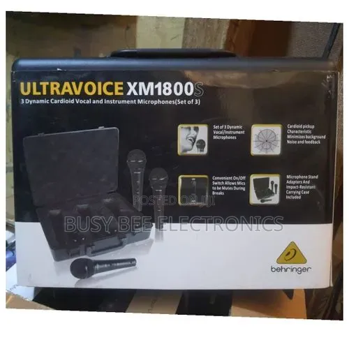 Behringer Ultravoice Dynamic Cardioid Vocal Microphones - 3 in 1 Pack