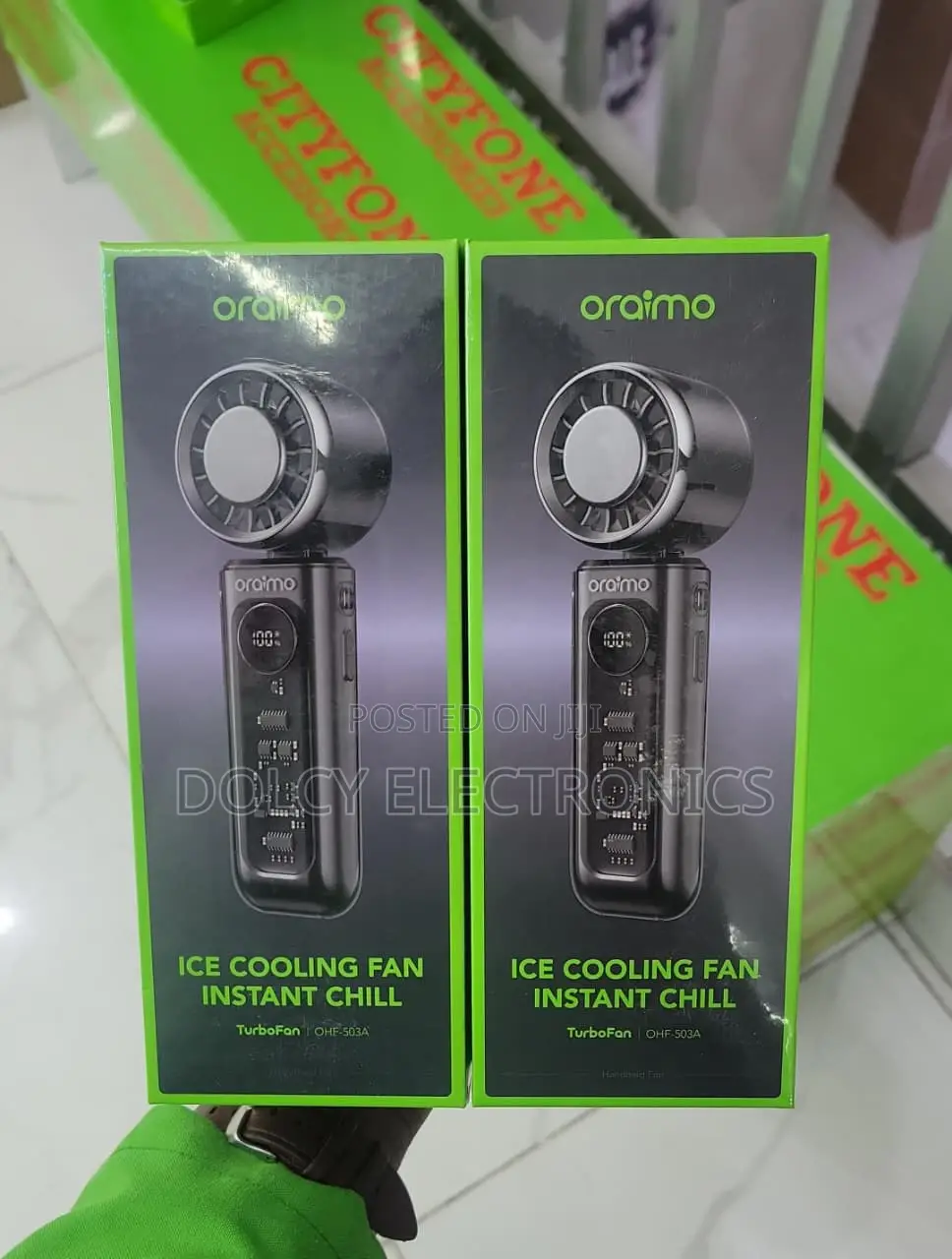 Oraimo TurboFan Ohf-503a Rechargeable Foldable Hand Fan