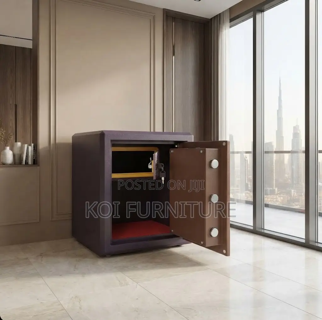 Office Safe; Brown 28KGS Office Home Metallic Cash Box Safe