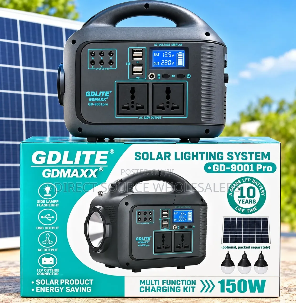 Gdlite Gdmaxx 150w Multi-Function Solar Lighting System (Gd-9001 Pro)