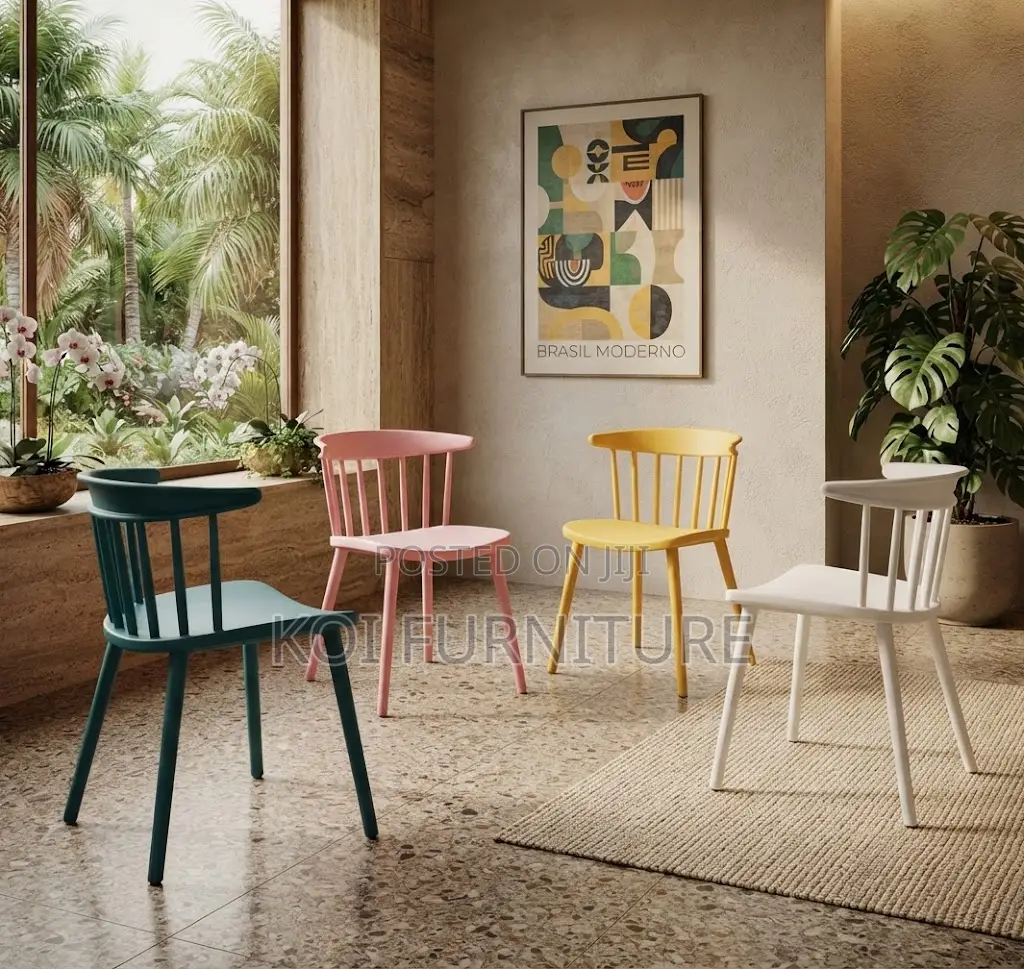 Home Chairs; Plastic Armless Outdoor Balcony Dining Chairs