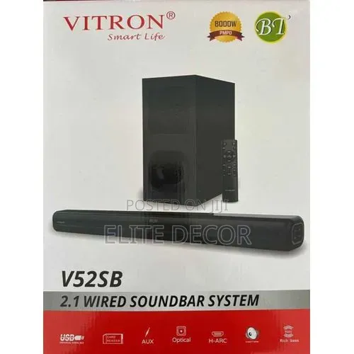 Vitron V52SB 2.1 Soundbar With Subwoofer – Bluetooth Remote