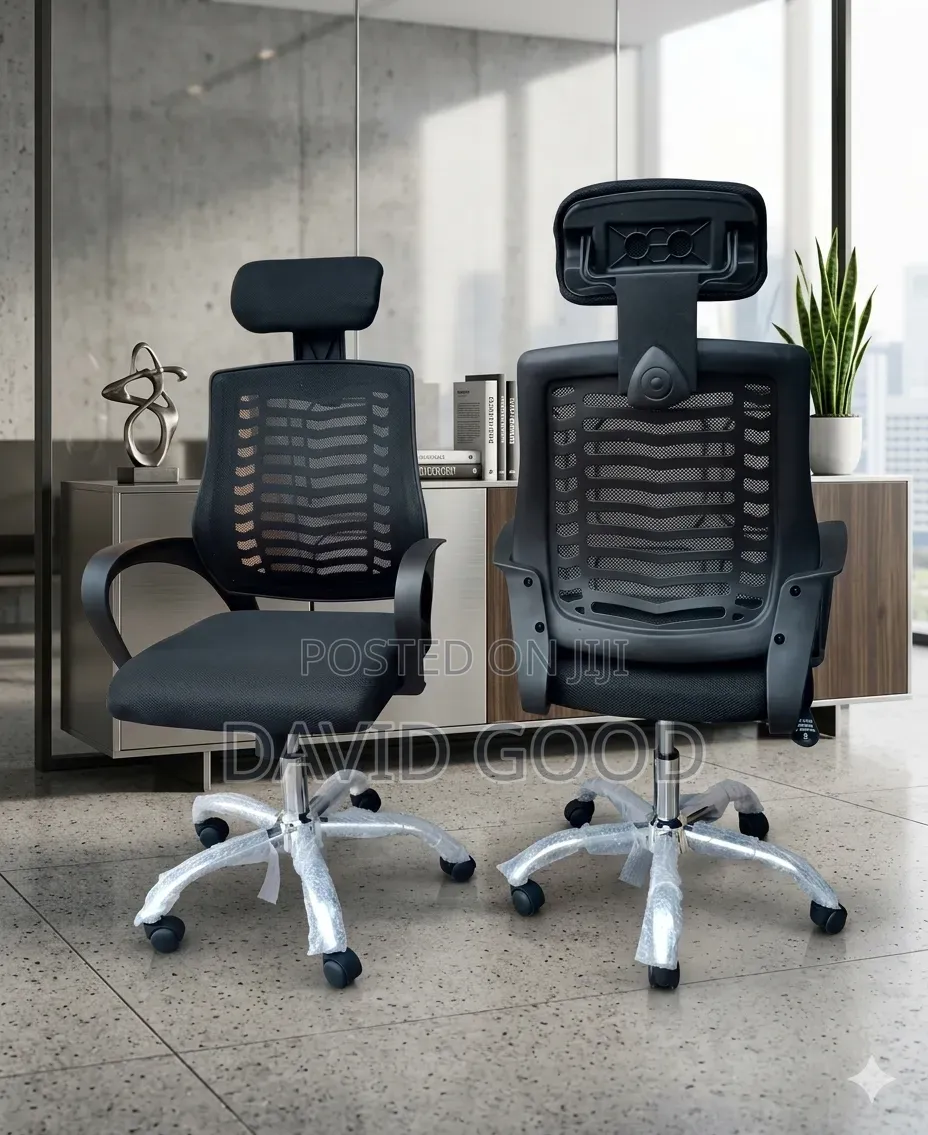 Ergonomic Headrest Chair Black