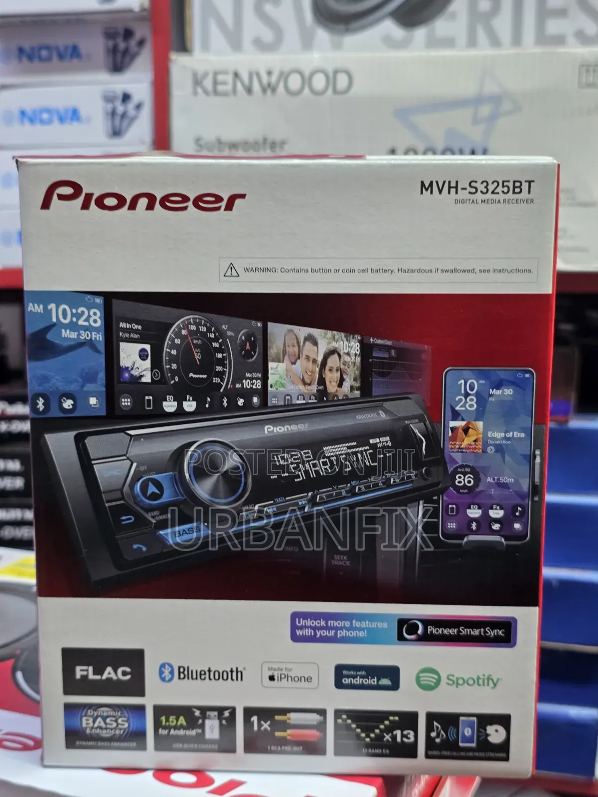 Pioneer MVH-S325BT Digital Media Receiver With Bluetooth, 13 Band Eq
