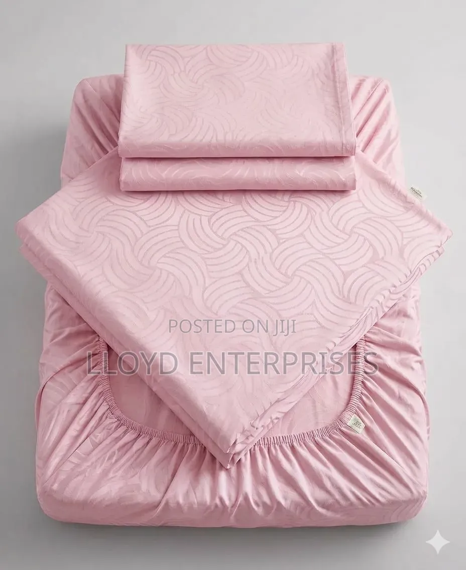 Plain Patterned Fitted Bedsheets Size 6by7 One Fitted Bedsheet