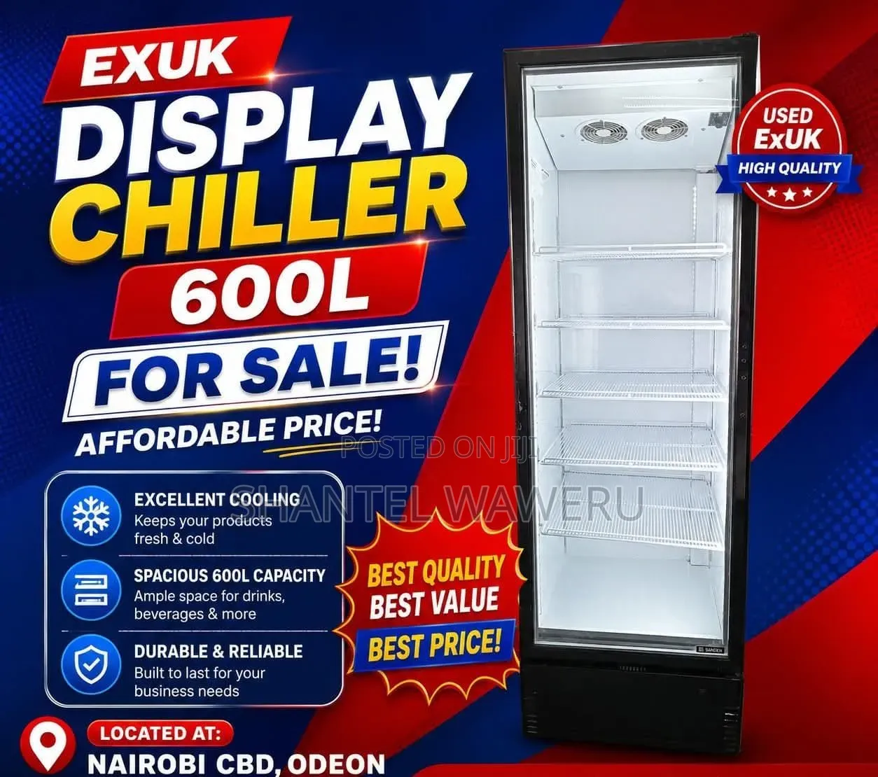 Durable and Reliable Display Refrigerator 600litres