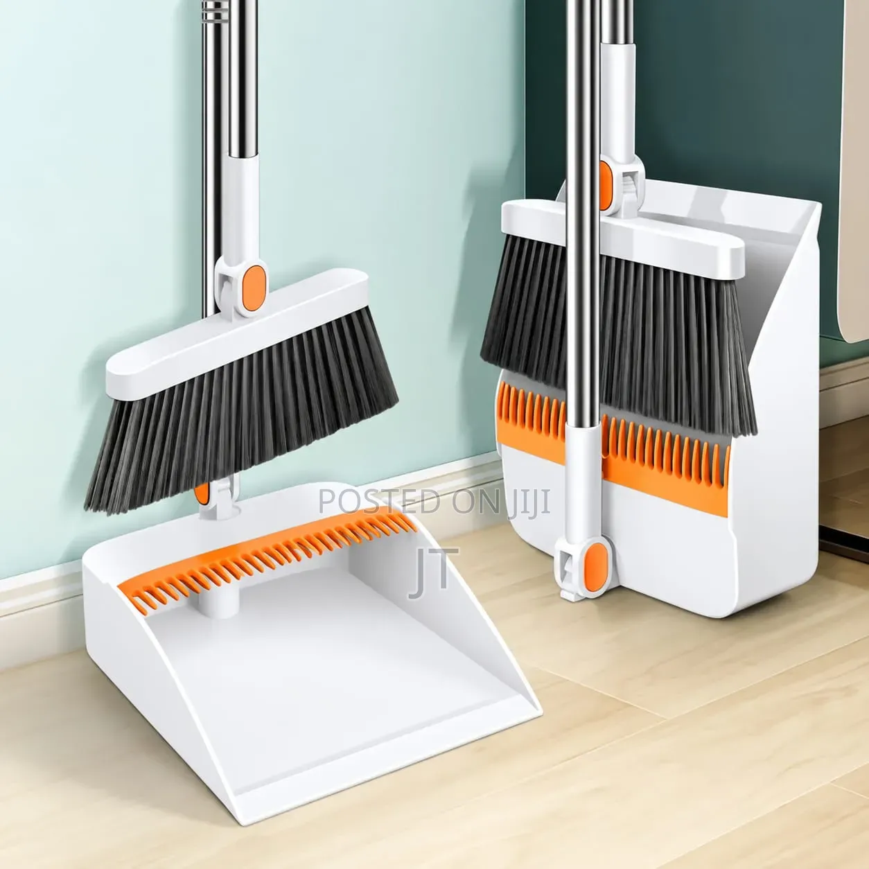 2 in 1 Broom With Dustpan Set