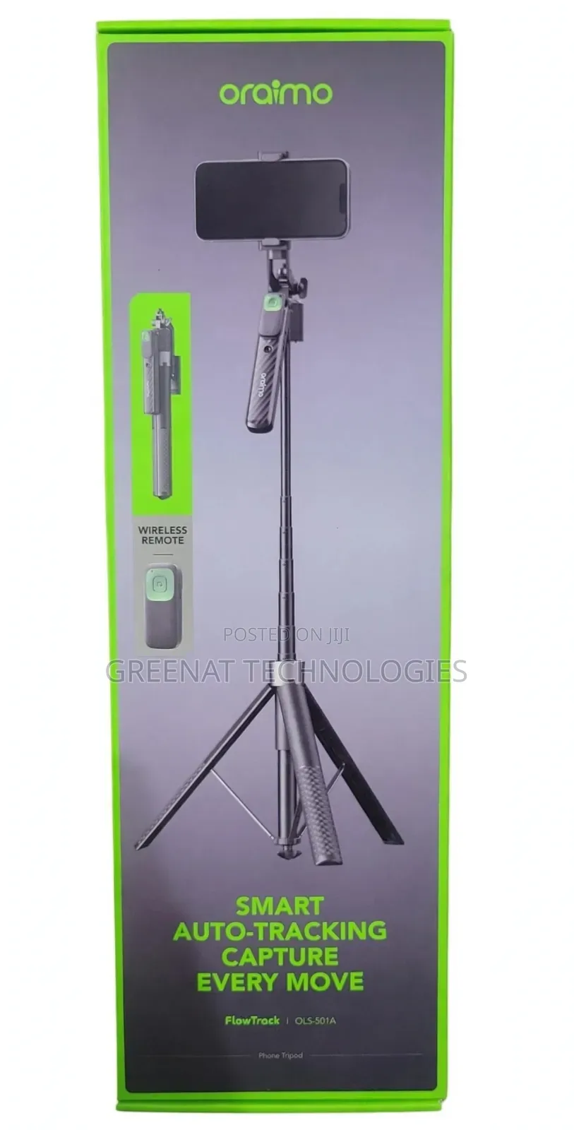 Oraimo FlowTrack Face Tracking Selfie Stick Tripod Tracking Gesture