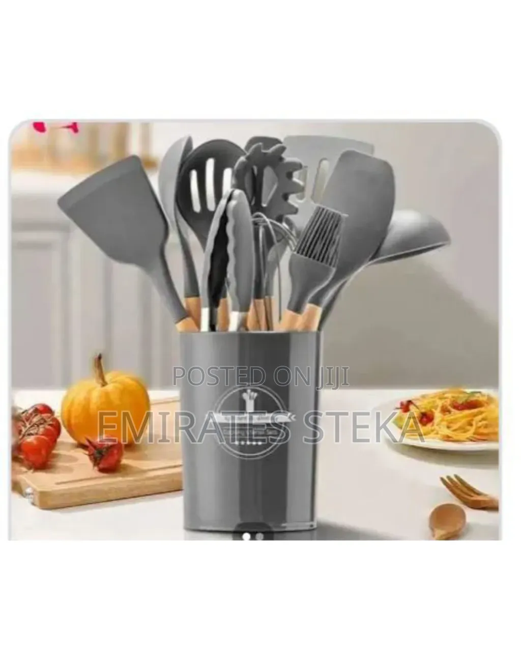 Silicone Spoons 12pc Grey