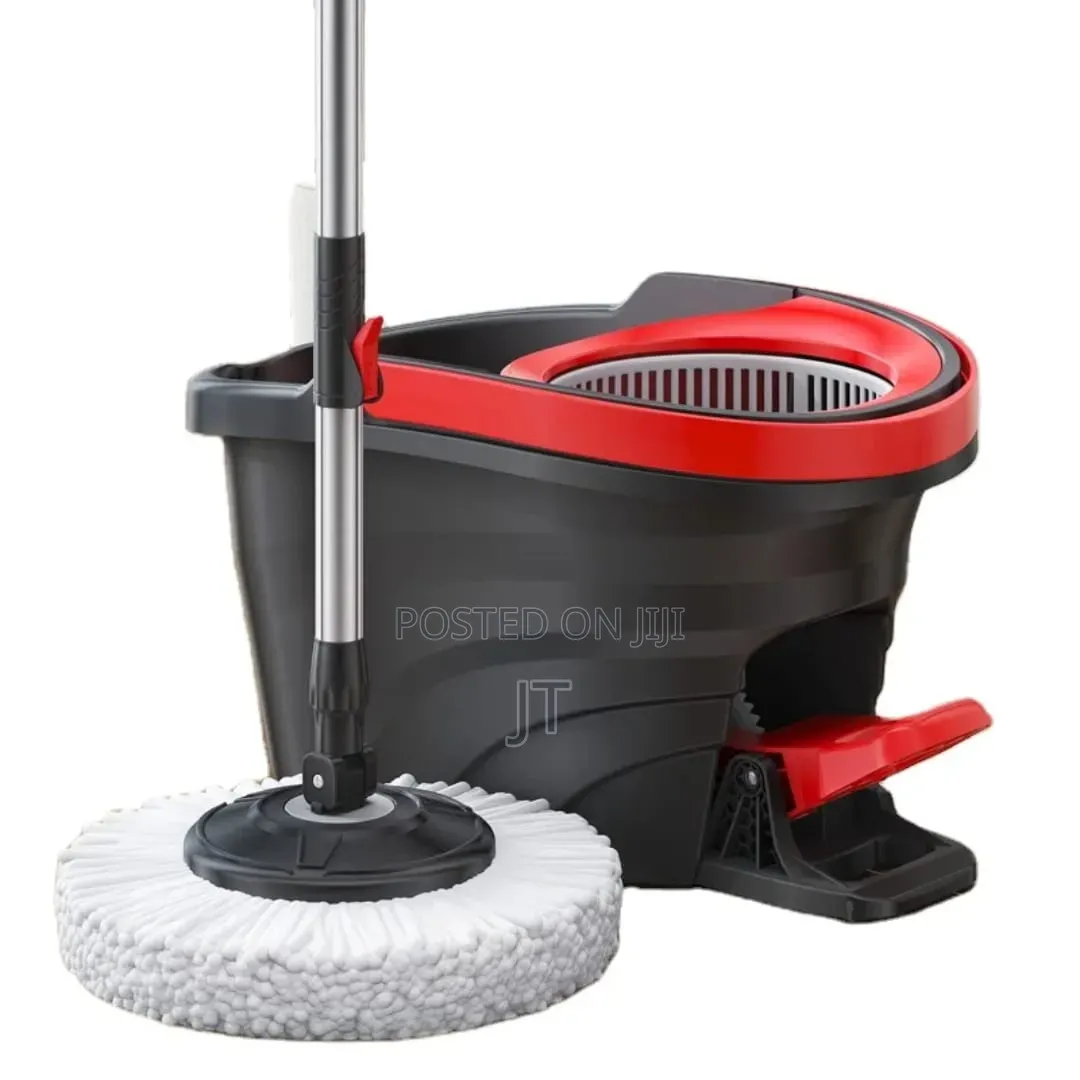 Metallic Pedal Spin Mop Bucket Set
