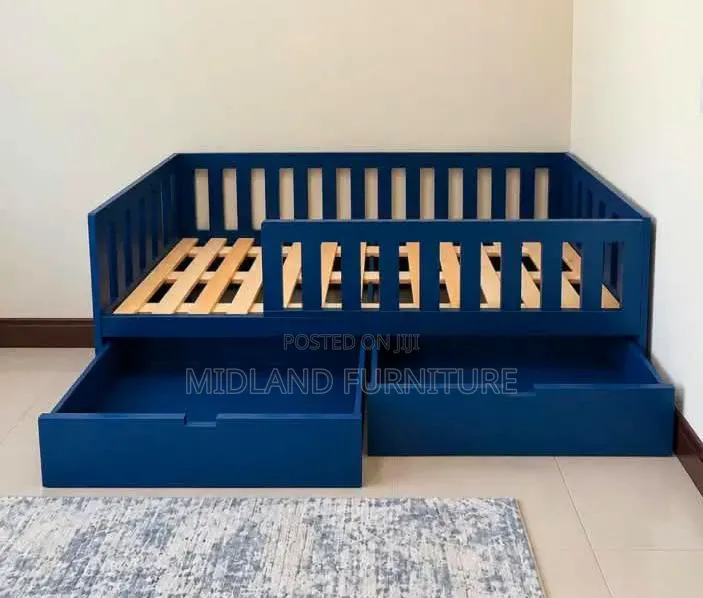Toddler Bed With Safety Barrier Enclosure Pay on Delivery