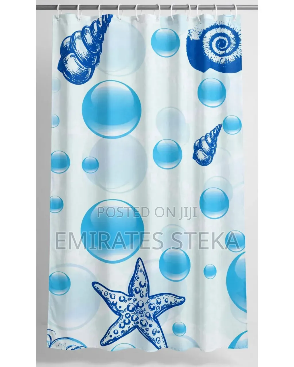 Waterproof PEVA Shower Curtain 180cm X 200cm With Hooks