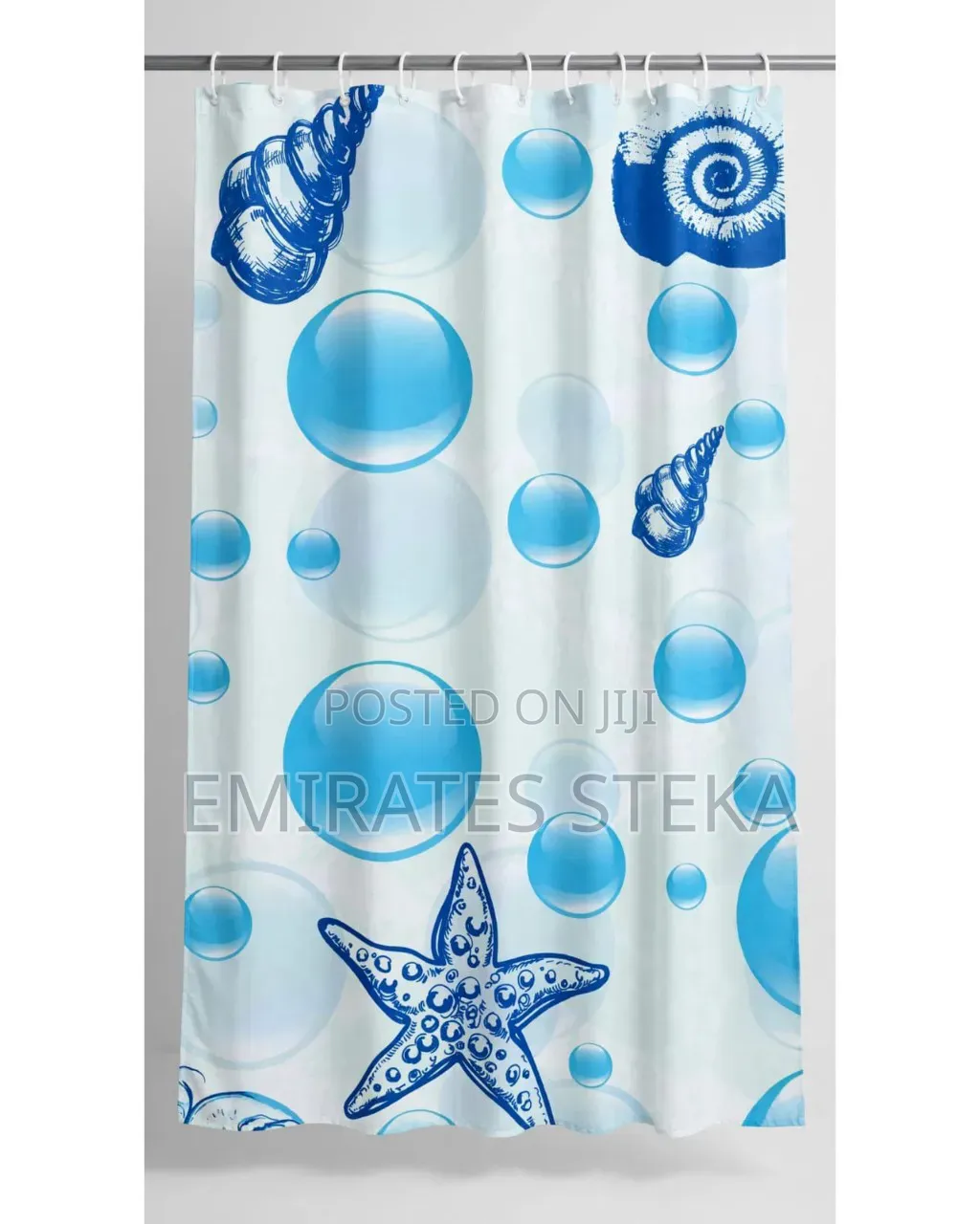 Waterproof PEVA Shower Curtain 180cm X 200cm With Hooks