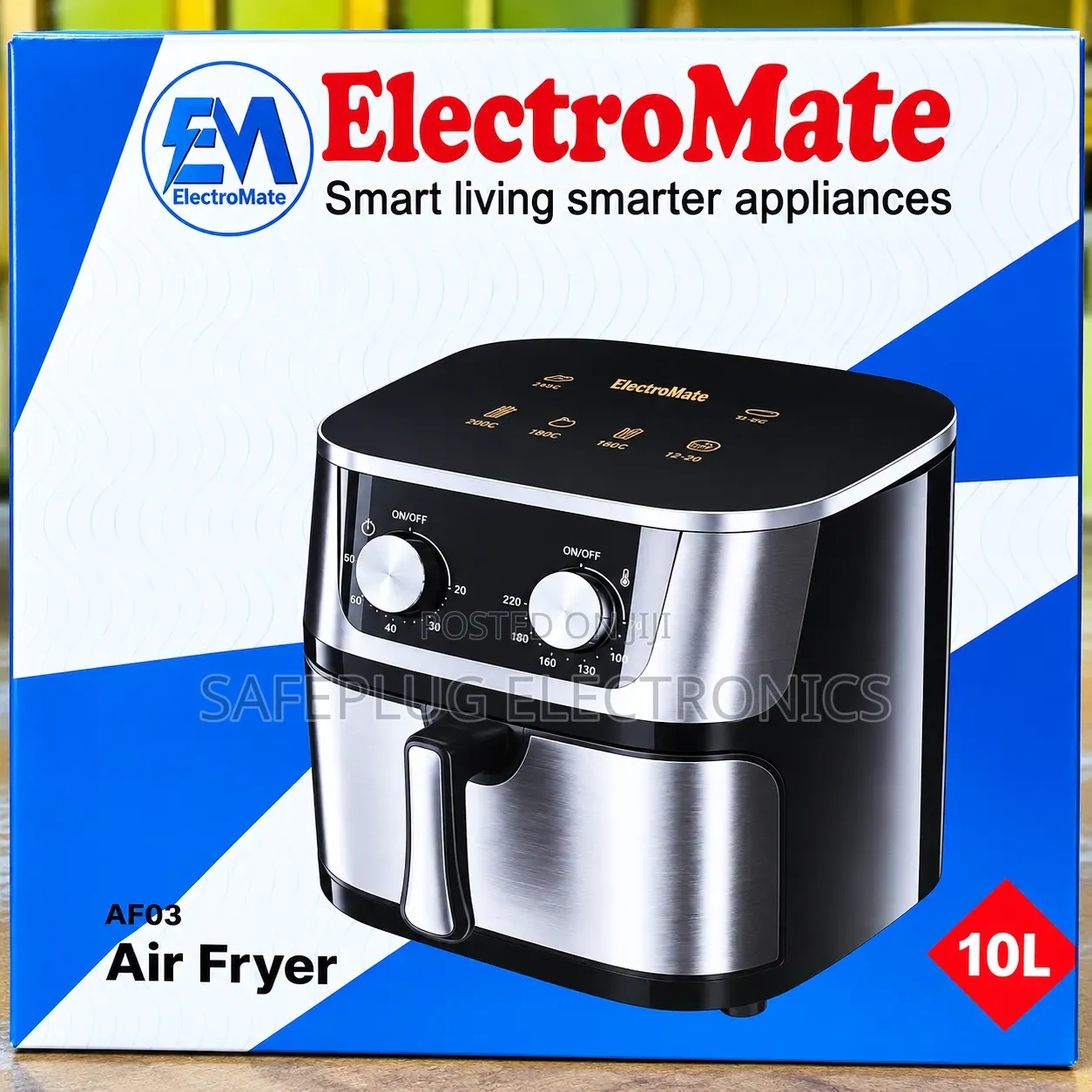 ElectroMate 10L Air Fryer – Fast Healthy Cooking