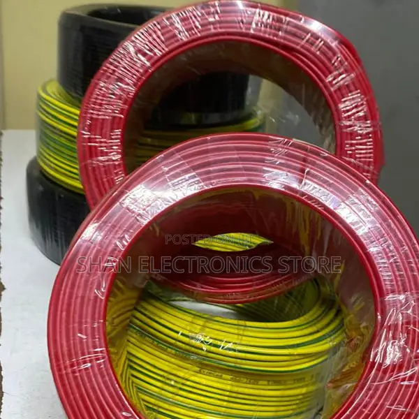 Single Core PVC Cable Yellow Green 6.0mm Single Core Wiring Cable 90m