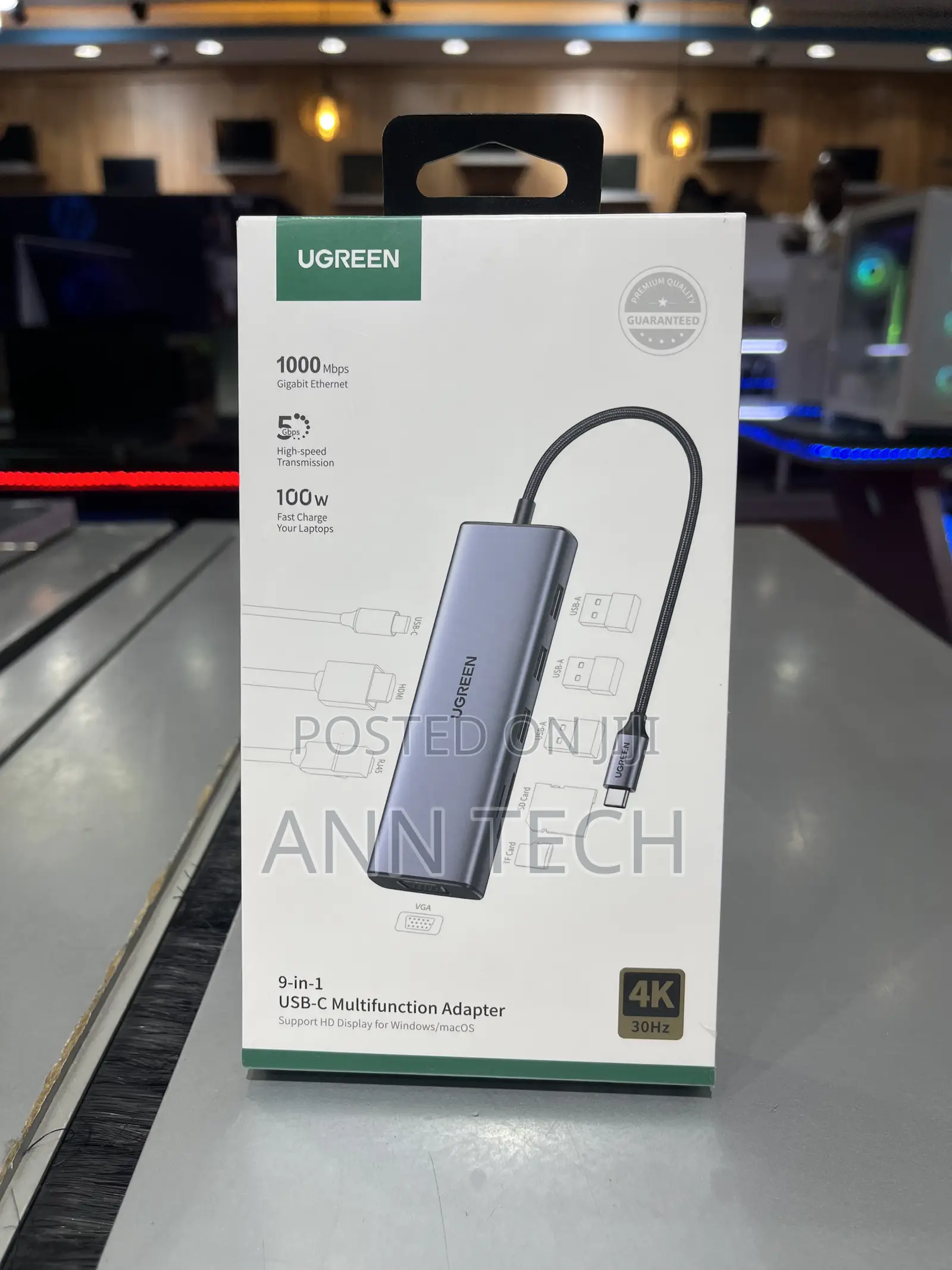 U Green Cm498 9 in 1 Docking Station