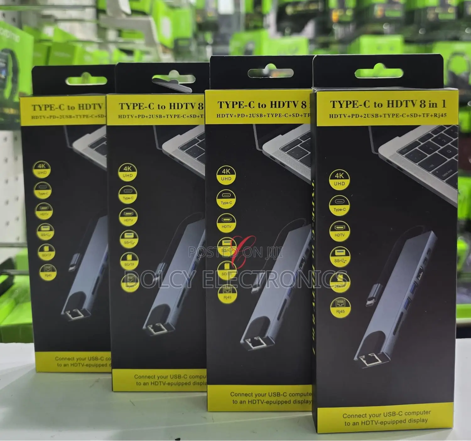 Type C to HDTV 8-in-1 USB Hub