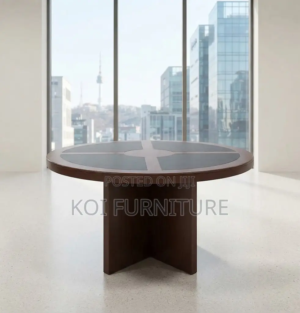 Boardroom Table; 120cm Round Mahogany Staff Boardroom Tables